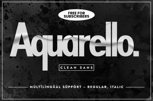 Aquarello: A Clean, Bold Sans Serif for Branding