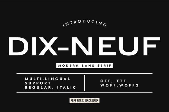 Dix-neuf: A Modern Font for Digital Marketing