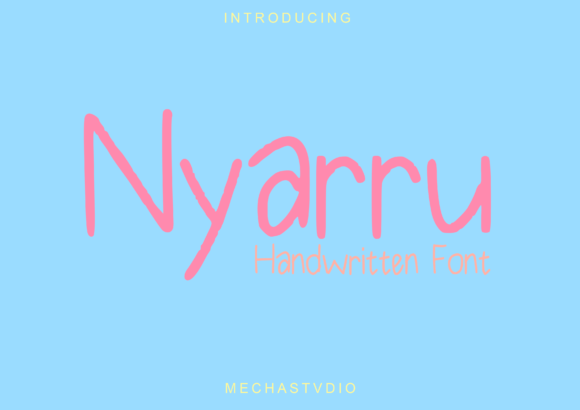 Nyarru: A Handwritten Sans Serif Font