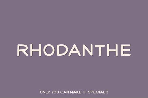 Rhodanthe: A Unique Sans Serif Font