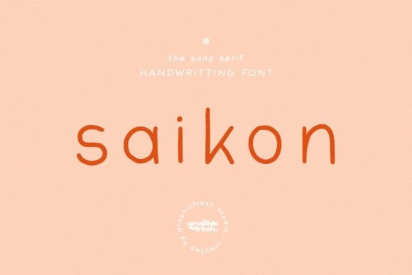 Saikon: A Slim, Hand-Made Sans Serif